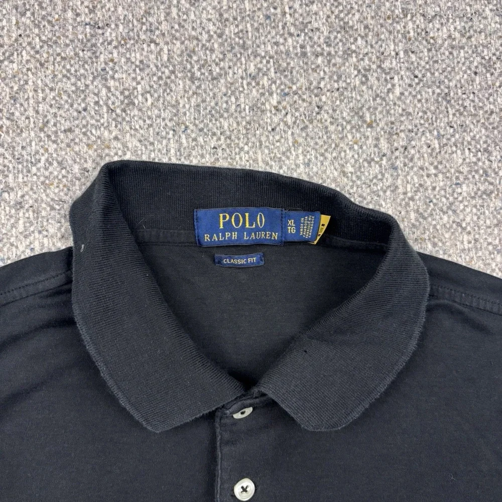 Polo Ralph Lauren Polo Shirt‎ Mens XL Black Classic Fit Multicolor Pony
